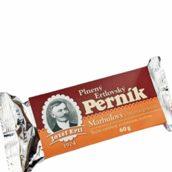 Plnený perník marhuľový s tmavou polevou 60g