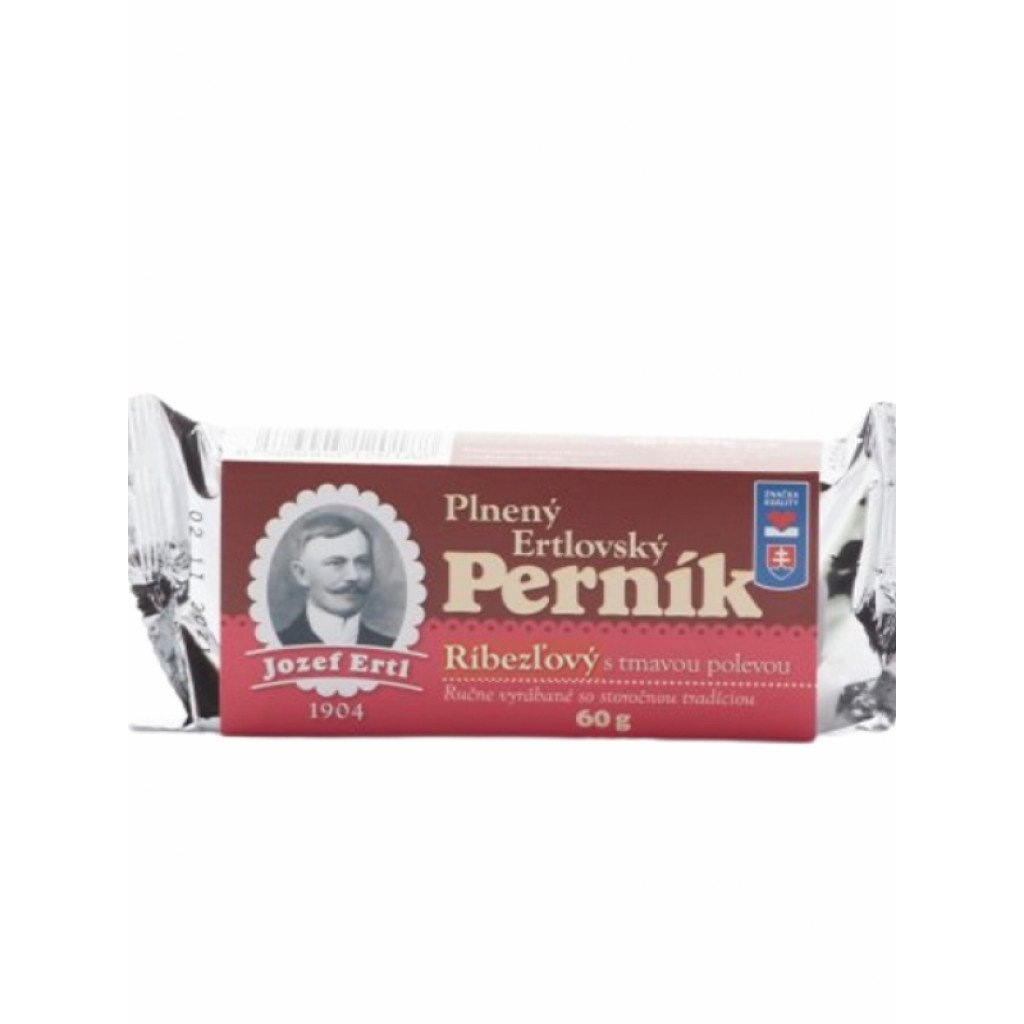 Plnený perník ríbezľový s tmavou polevou 60g Plnený perník ríbezľový s tmavou polevou 60g