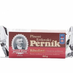 Plnený perník ríbezľový s tmavou polevou 60g