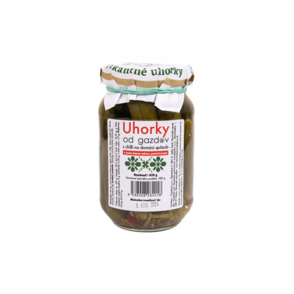 Uhorky s chilli od Gazdov 430g Uhorky s chilli od Gazdov 430g